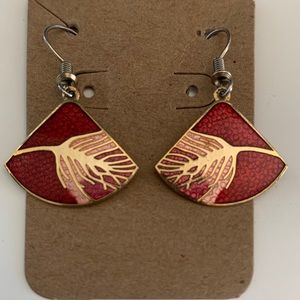 Pretty Floral Wire Hook Earrings